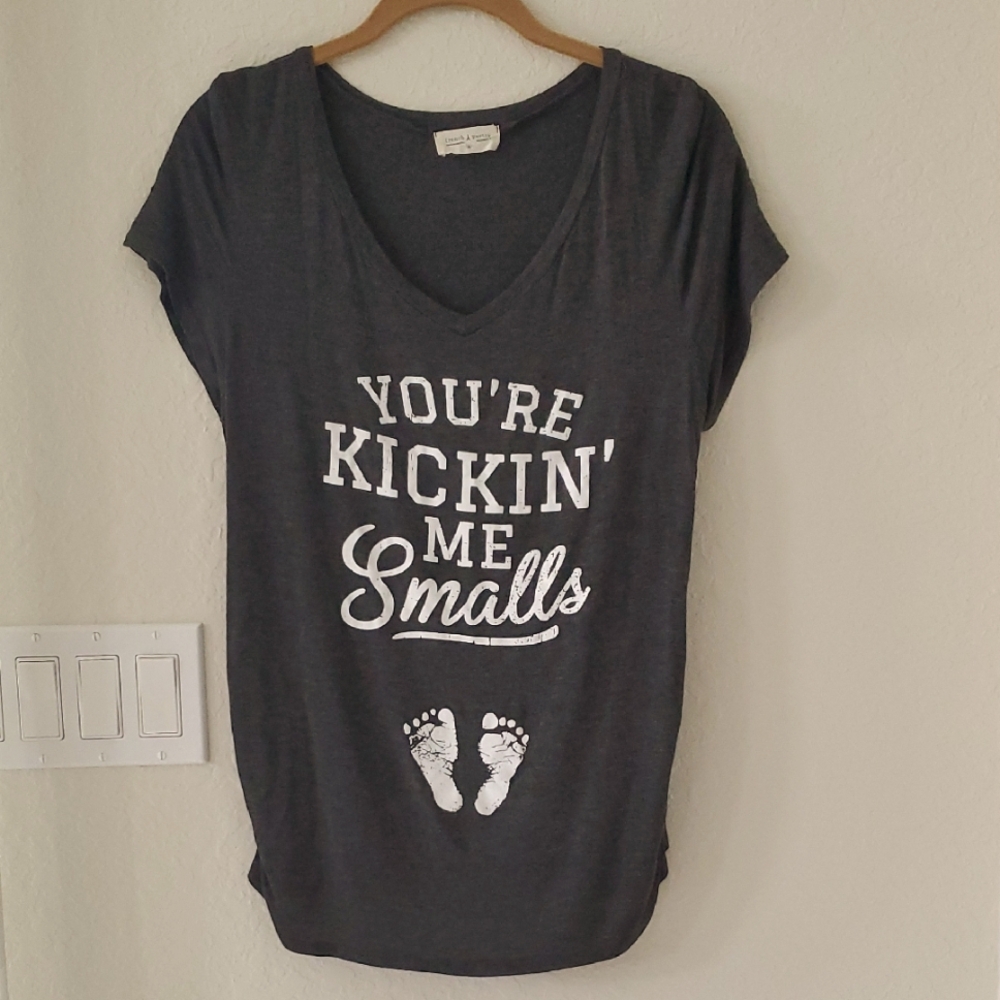 Charcoal Heather Maternity Top